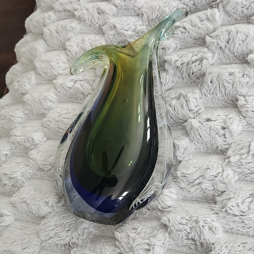 Murano Art Glass Sommerso Vase - Picture 3 of 6